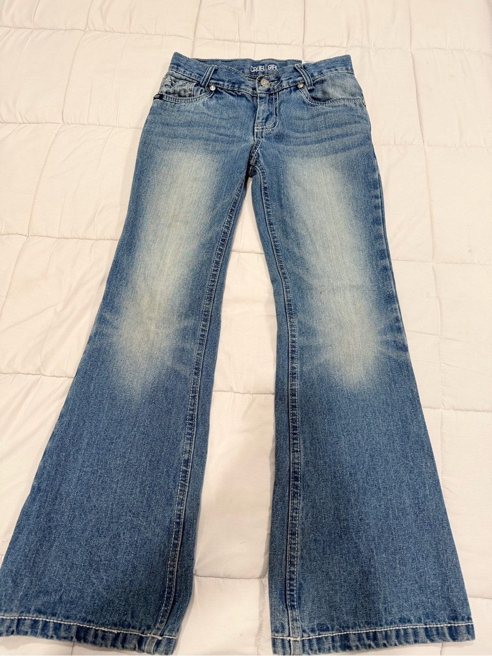 Girls/kids 8R cruel girl cowgirl Flared Jeans -adjustable waist- great condition